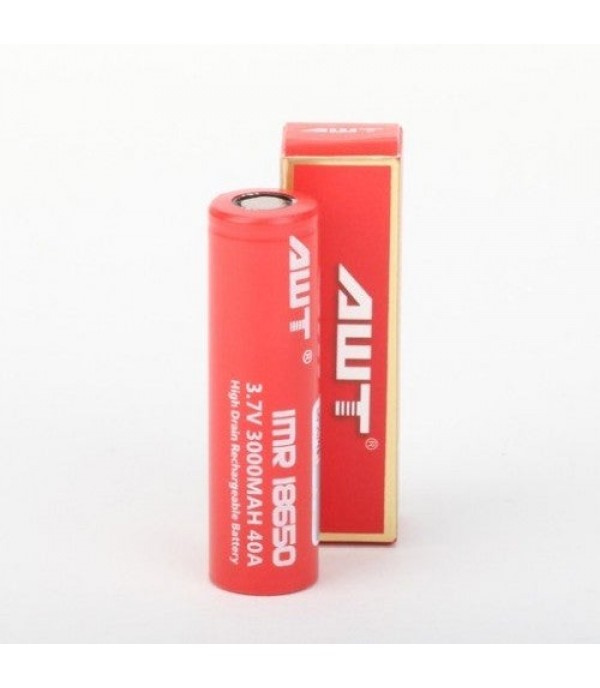AWT IMR18650 3.7V 3000mAh Rechargeable Li-Mn Batteries(2pc)