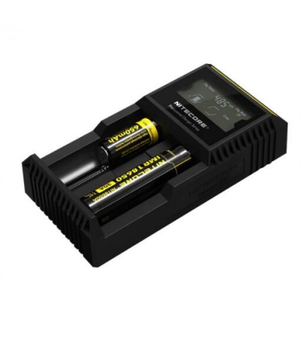 Nitecore D2 2-Slot Digital Battery Charger w/ LCD Display Screen