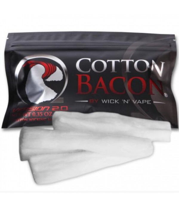 Wick 'N' Vape Cotton Bacon V2.0 for E-Cigarettes (10pc)