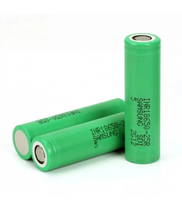 Samsung INR18650-25R 18650 battery 2500mAh 3.6v Rechargeable 2pcs
